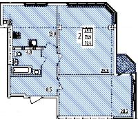 Двухкомнатная квартира 72 м² на 4 этаже 10 этажного дома цена 4 320 000 руб. 